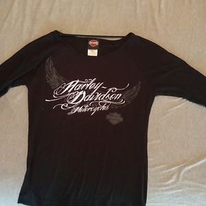 Harley Davidson 3/4 sleeve shirt